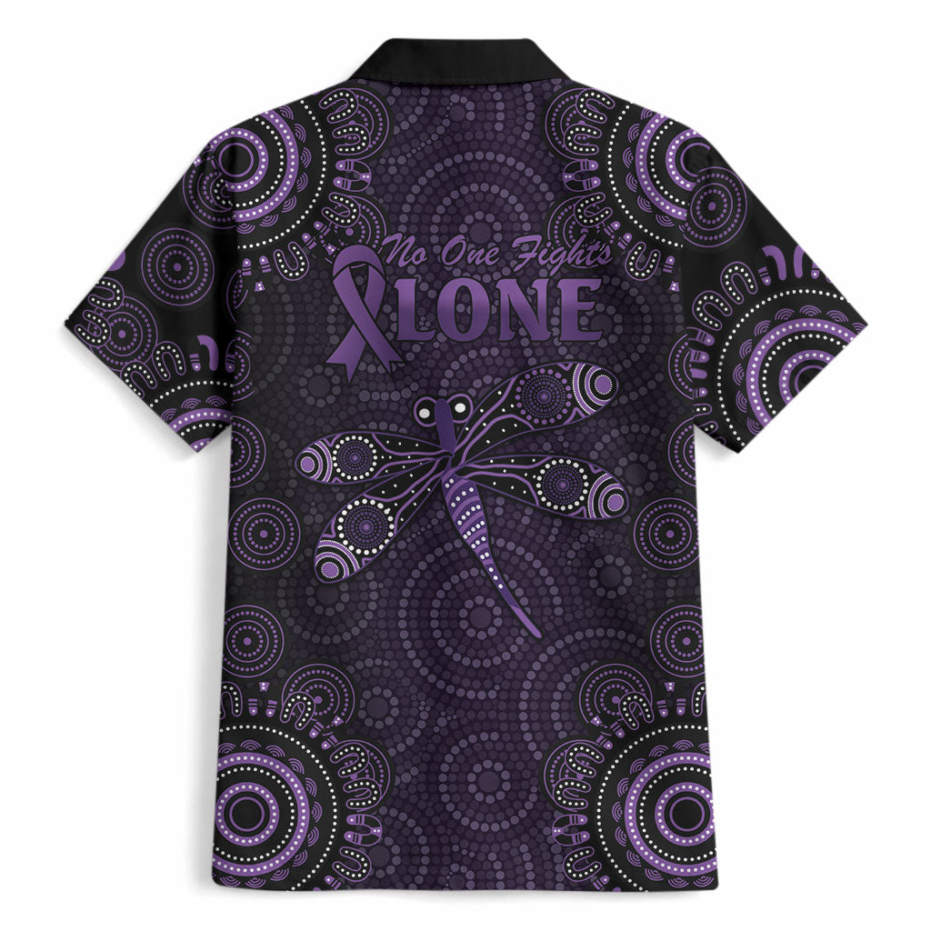 Australia Epilepsy Support Purple Dragonfly Hawaiian Shirt Aboriginal of Hope