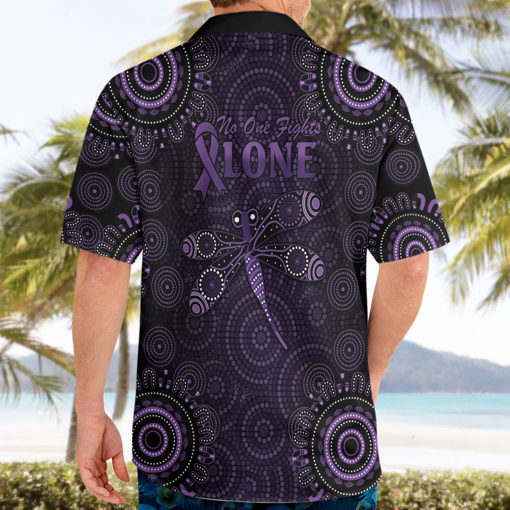 Australia Epilepsy Support Purple Dragonfly Hawaiian Shirt Aboriginal of Hope