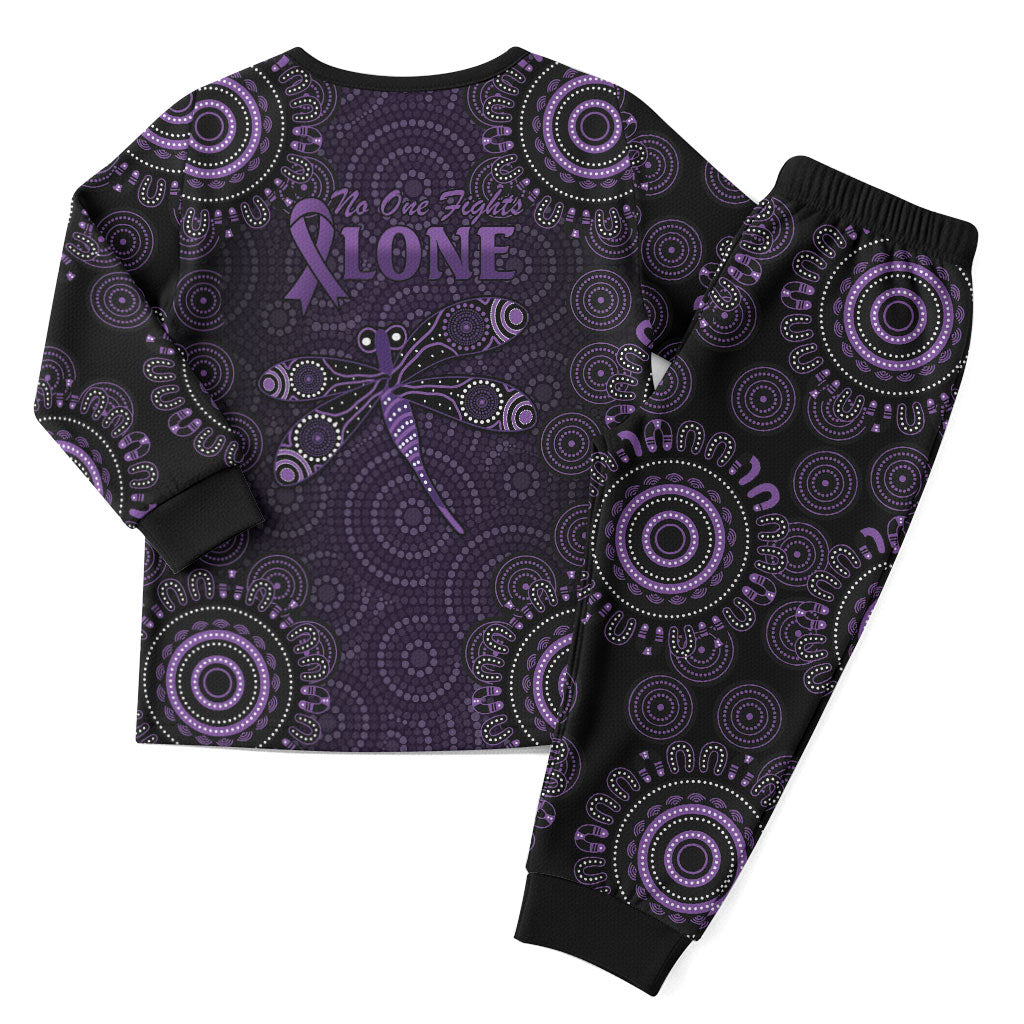Australia Epilepsy Support Purple Purple Dragonfly Christmas Pajama Set Aboriginal of Hope