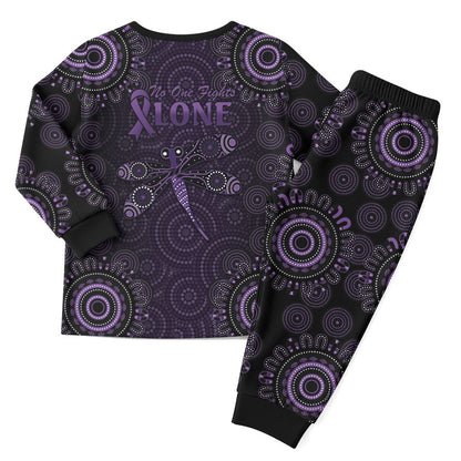 Australia Epilepsy Support Purple Purple Dragonfly Christmas Pajama Set Aboriginal of Hope