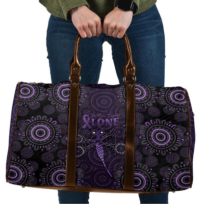 Australia Epilepsy Support Purple Dragonfly Travel Bag Aboriginal of Hope
