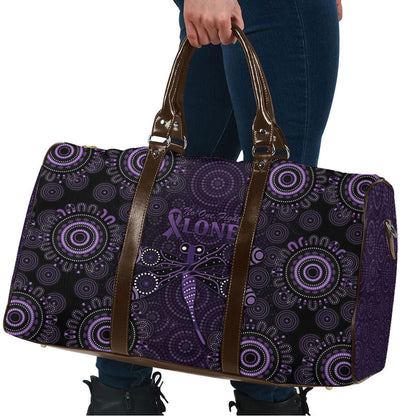 Australia Epilepsy Support Purple Dragonfly Travel Bag Aboriginal of Hope