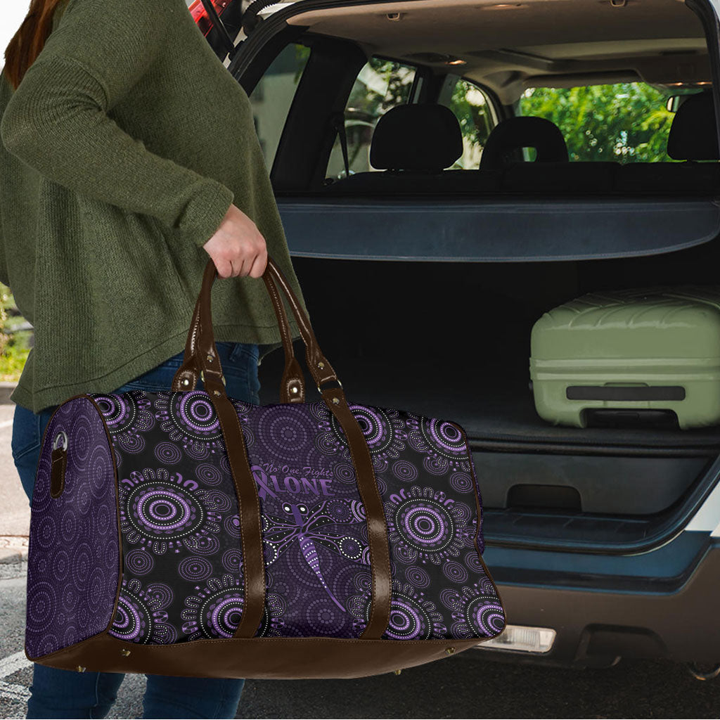 Australia Epilepsy Support Purple Dragonfly Travel Bag Aboriginal of Hope