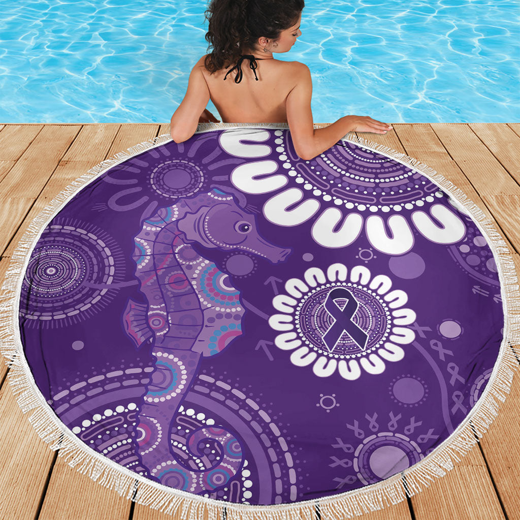 Sea Horse Australia Epilepsy Support Beach Blanket