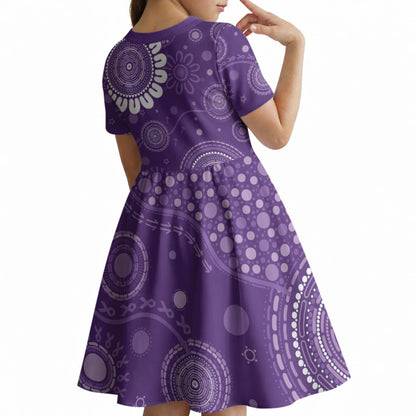 Sea Horse Australia Epilepsy Support Kid Short Sleeve Dress