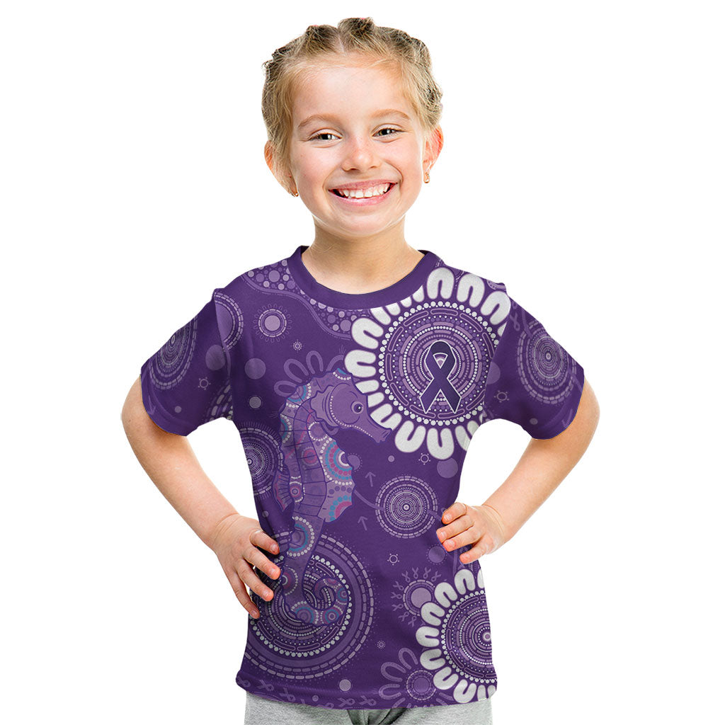 Sea Horse Australia Epilepsy Support Kid T Shirt