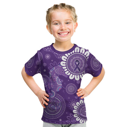 Sea Horse Australia Epilepsy Support Kid T Shirt