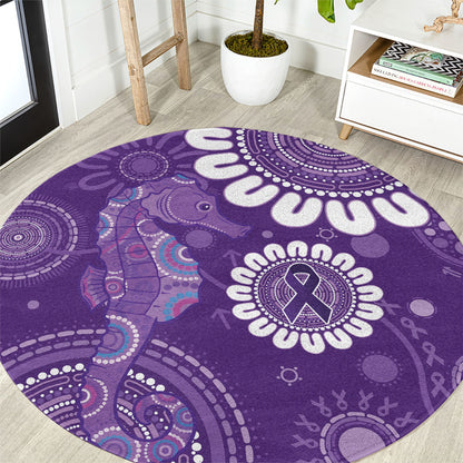 Sea Horse Australia Epilepsy Support Round Carpet
