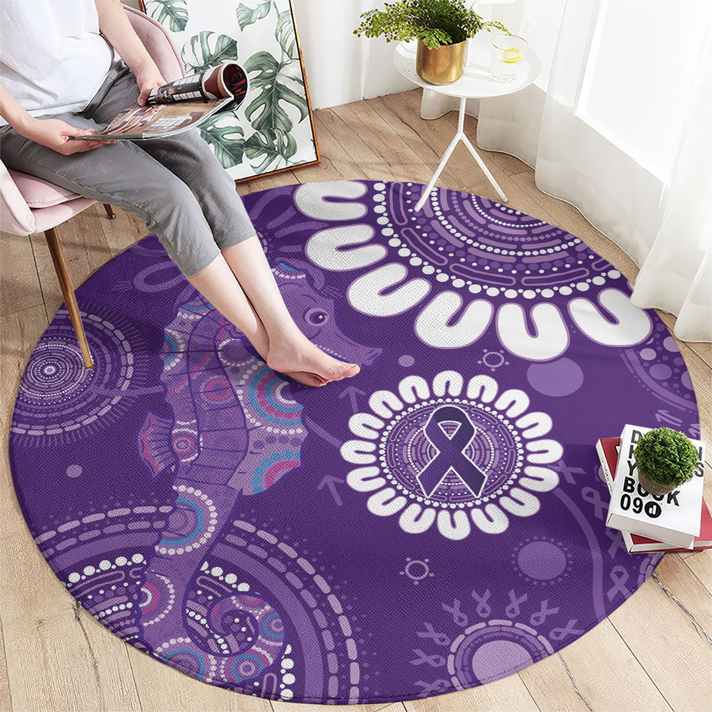 Sea Horse Australia Epilepsy Support Round Carpet