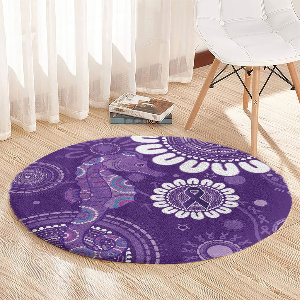 Sea Horse Australia Epilepsy Support Round Carpet
