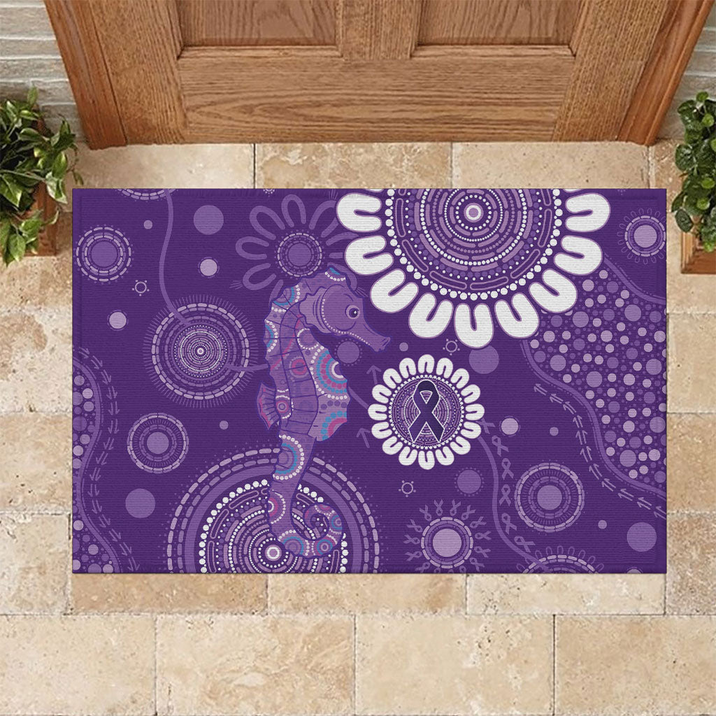 Sea Horse Australia Epilepsy Support Rubber Doormat
