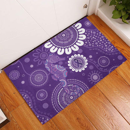 Sea Horse Australia Epilepsy Support Rubber Doormat