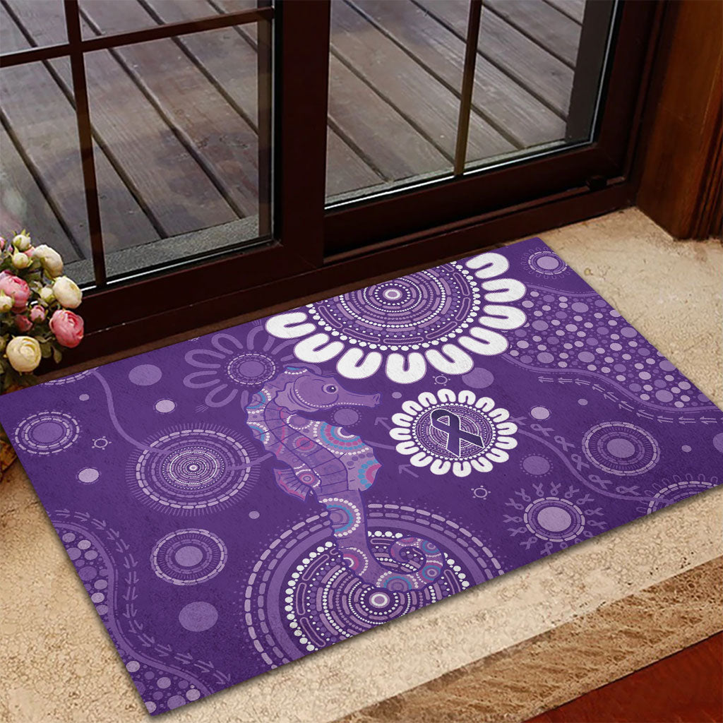 Sea Horse Australia Epilepsy Support Rubber Doormat