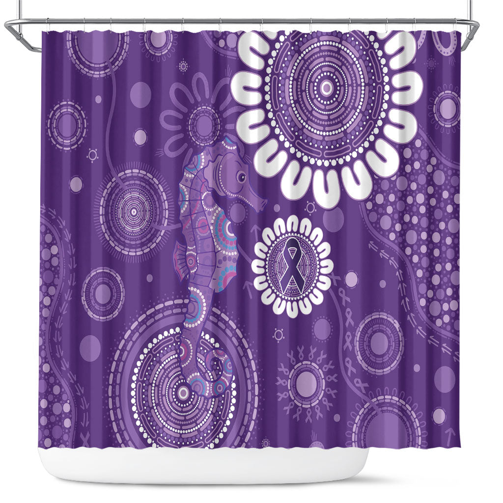 Sea Horse Australia Epilepsy Support Shower Curtain
