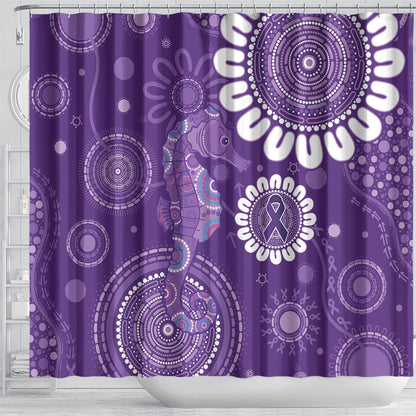 Sea Horse Australia Epilepsy Support Shower Curtain