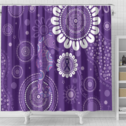 Sea Horse Australia Epilepsy Support Shower Curtain