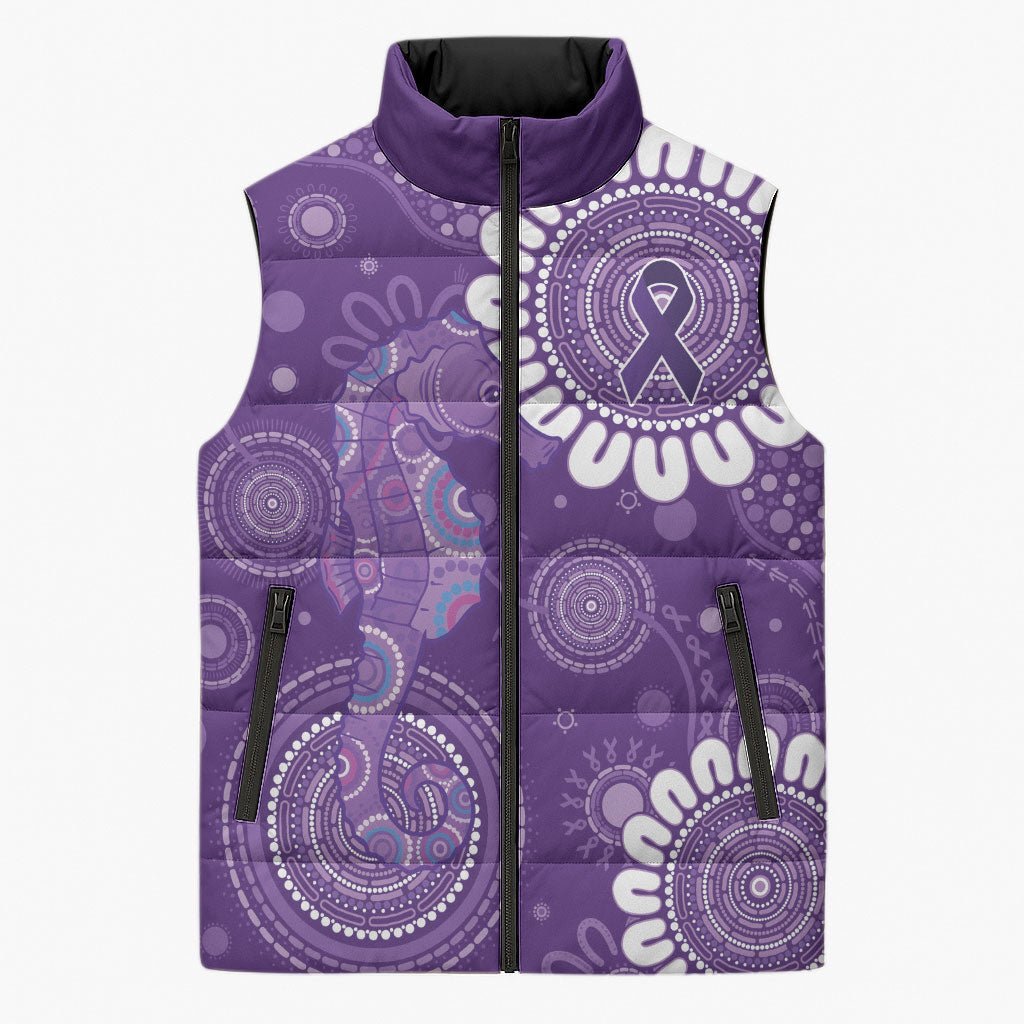 Sea Horse Australia Epilepsy Support Sleeveless Puffer Jacket