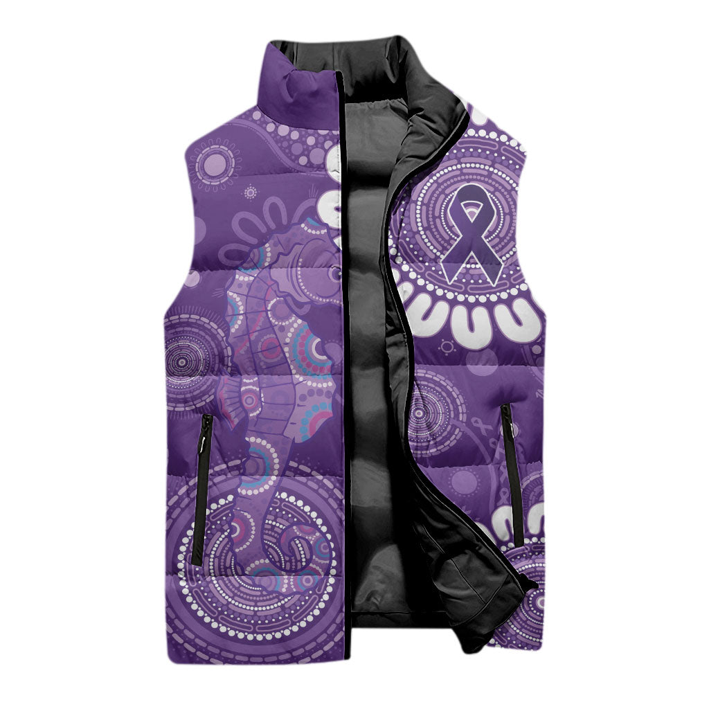 Sea Horse Australia Epilepsy Support Sleeveless Puffer Jacket