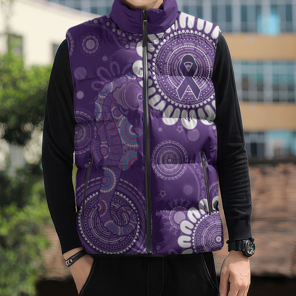 Sea Horse Australia Epilepsy Support Sleeveless Puffer Jacket