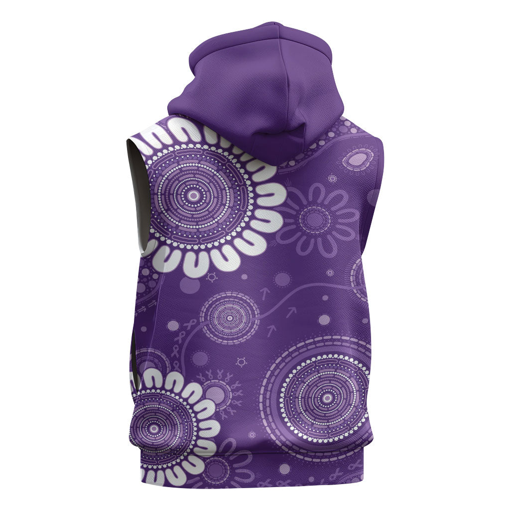 Sea Horse Australia Epilepsy Support Sleeveless Zip Hoodie