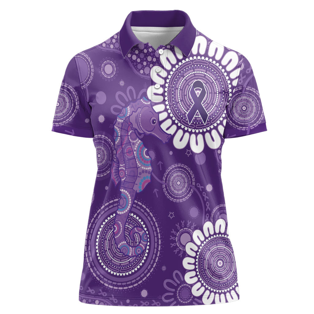 Sea Horse Australia Epilepsy Support Women Polo Shirt