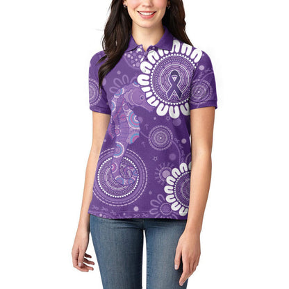 Sea Horse Australia Epilepsy Support Women Polo Shirt