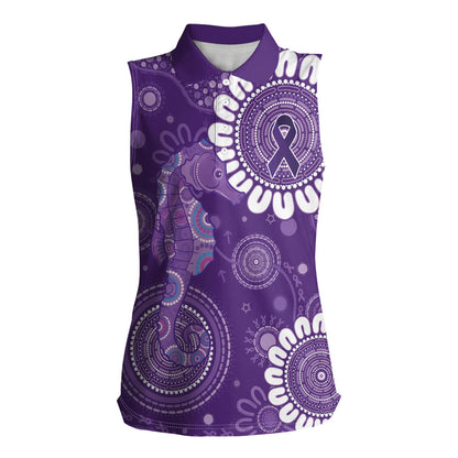 Sea Horse Australia Epilepsy Support Women Sleeveless Polo Shirt