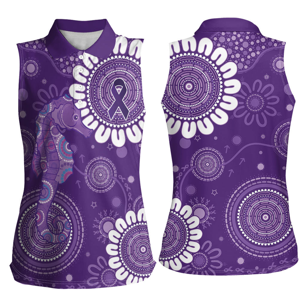 Sea Horse Australia Epilepsy Support Women Sleeveless Polo Shirt
