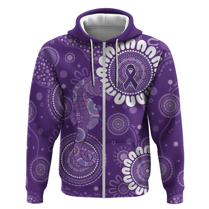 Sea Horse Australia Epilepsy Support Zip Hoodie
