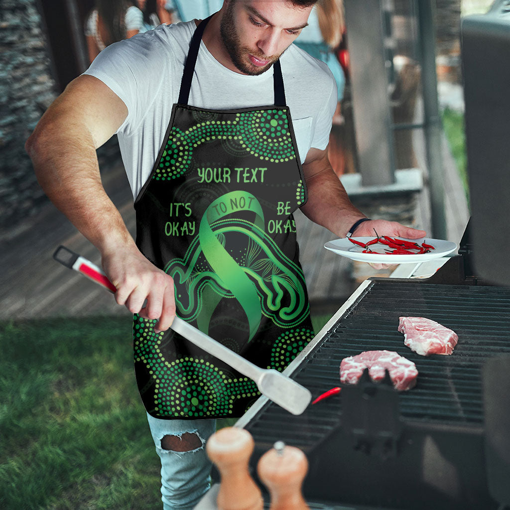 Green Kangaroo Ribbon Aboriginal Personalised Apron Depression Support Hope And Healing