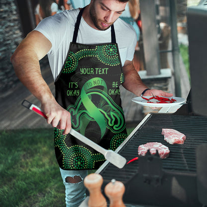 Green Kangaroo Ribbon Aboriginal Personalised Apron Depression Support Hope And Healing