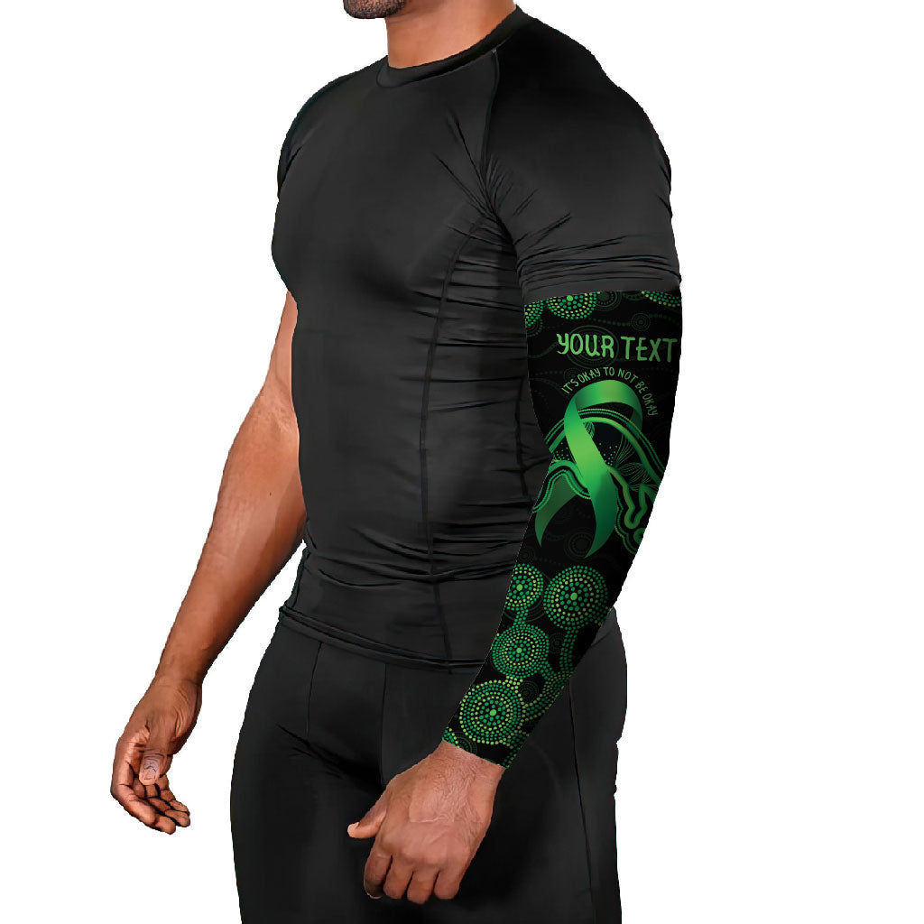 Green Kangaroo Ribbon Aboriginal Personalised Arm Sleeves Depression Support Hope And Healing