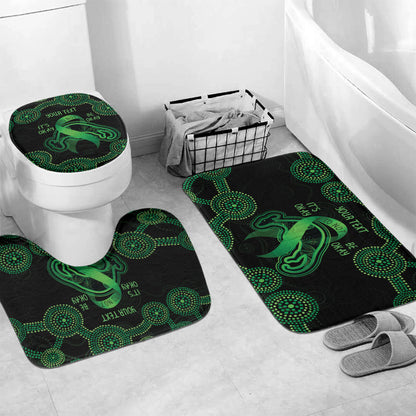 Green Kangaroo Ribbon Aboriginal Personalised Bathroom Set Depression Support Hope And Healing