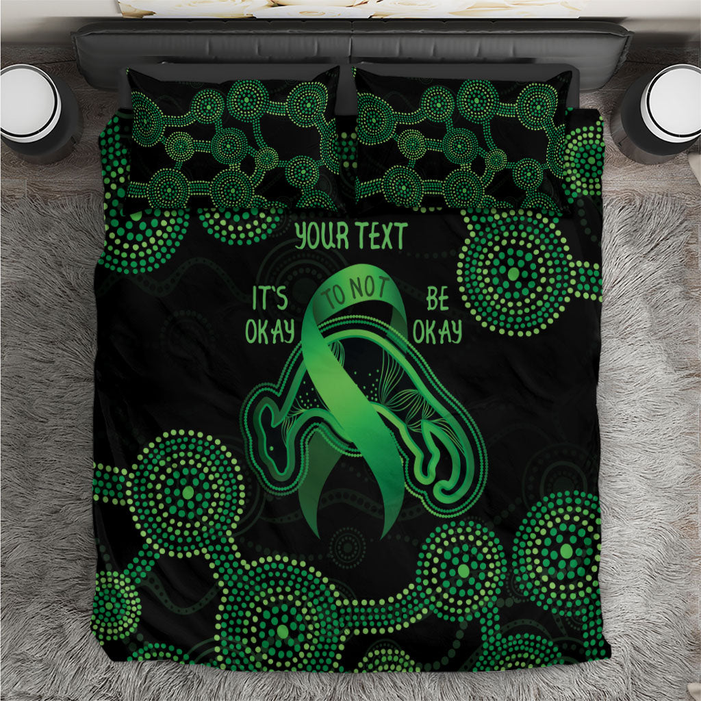 Green Kangaroo Ribbon Aboriginal Personalised Bedding Set Depression Support Hope And Healing