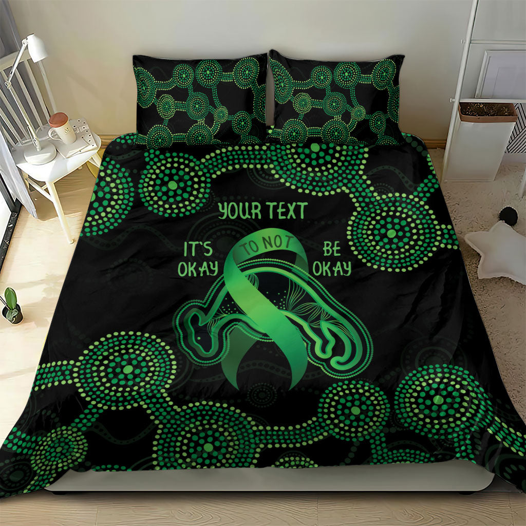 Green Kangaroo Ribbon Aboriginal Personalised Bedding Set Depression Support Hope And Healing