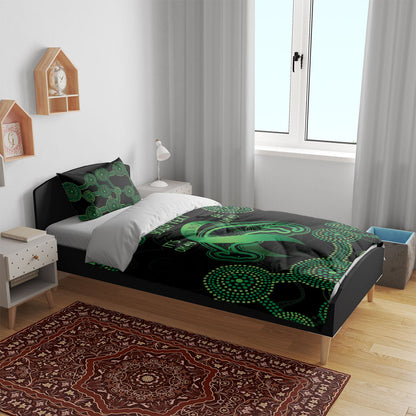 Green Kangaroo Ribbon Aboriginal Personalised Bedding Set Depression Support Hope And Healing