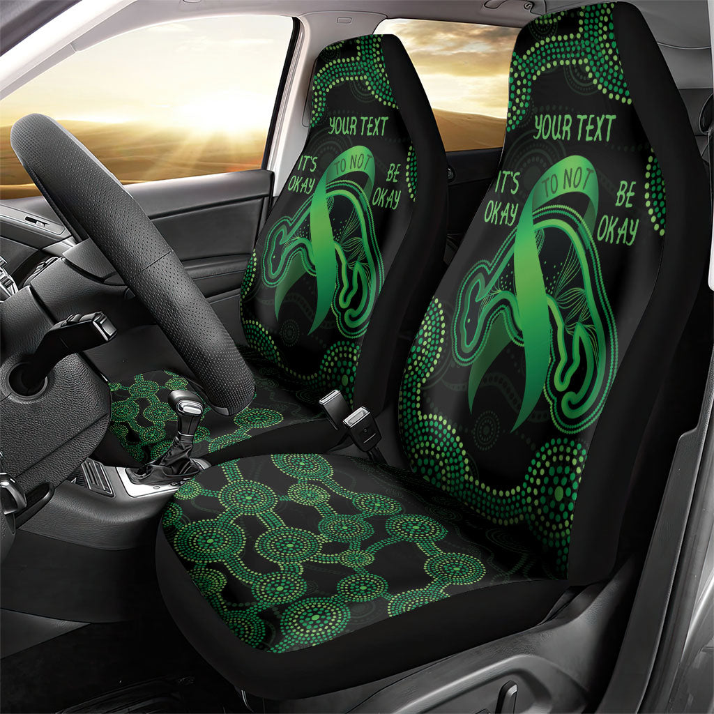 Green Kangaroo Ribbon Aboriginal Personalised Car Seat Cover Depression Support Hope And Healing