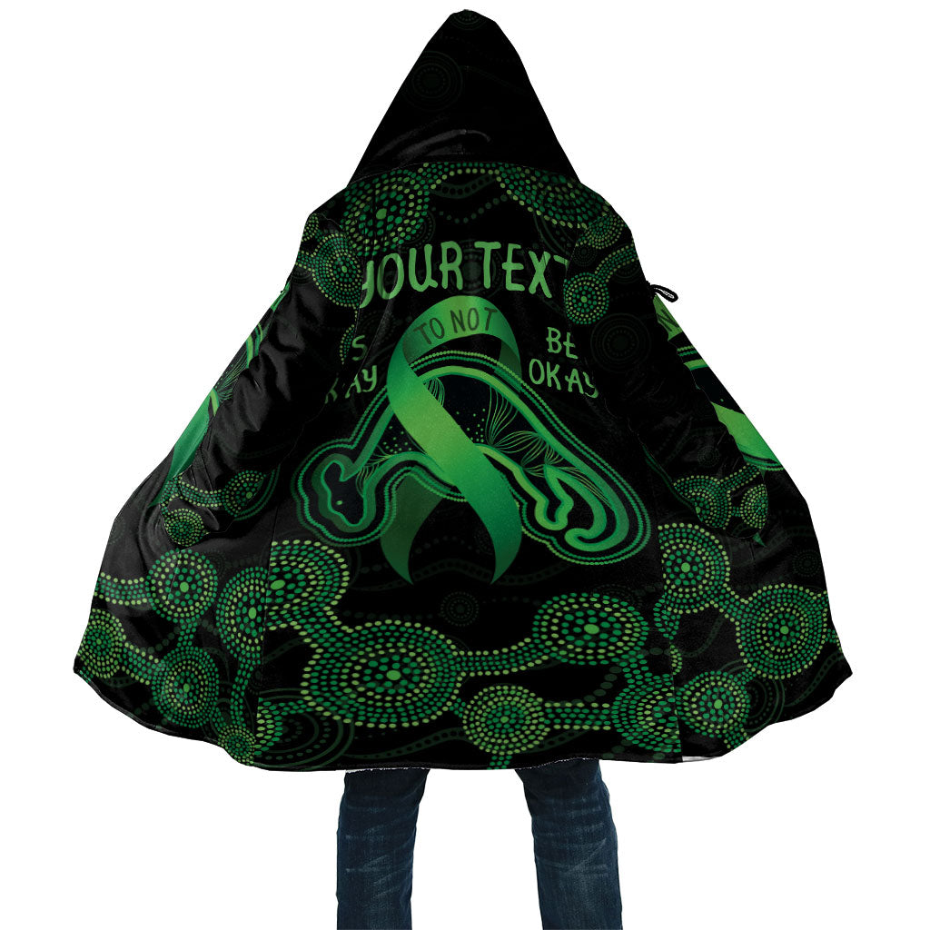 Green Kangaroo Ribbon Aboriginal Personalised Cloak Depression Support Hope And Healing