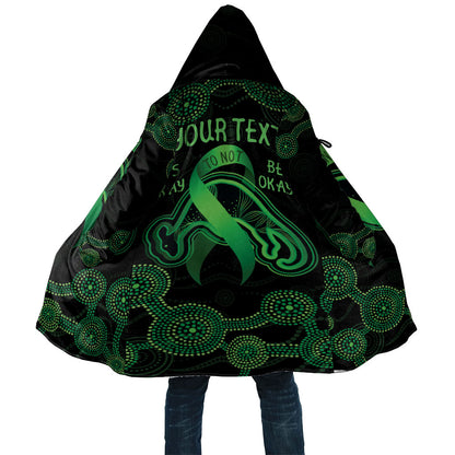 Green Kangaroo Ribbon Aboriginal Personalised Cloak Depression Support Hope And Healing