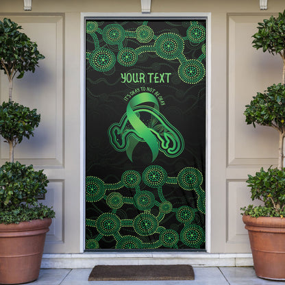 Green Kangaroo Ribbon Aboriginal Personalised Door Cover Depression Support Hope And Healing