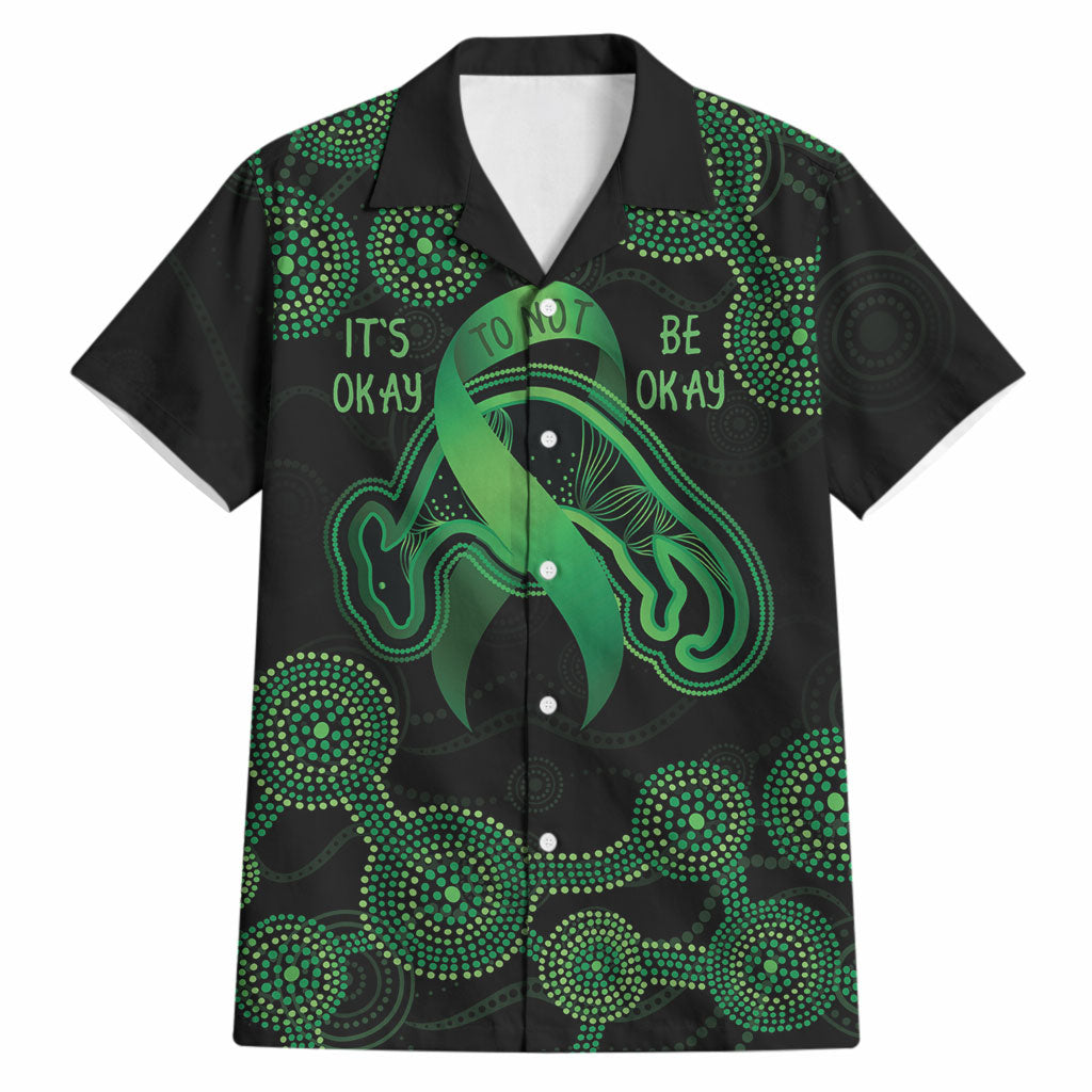 Green Kangaroo Ribbon Aboriginal Personalised Hawaiian Shirt Depression Support Hope And Healing