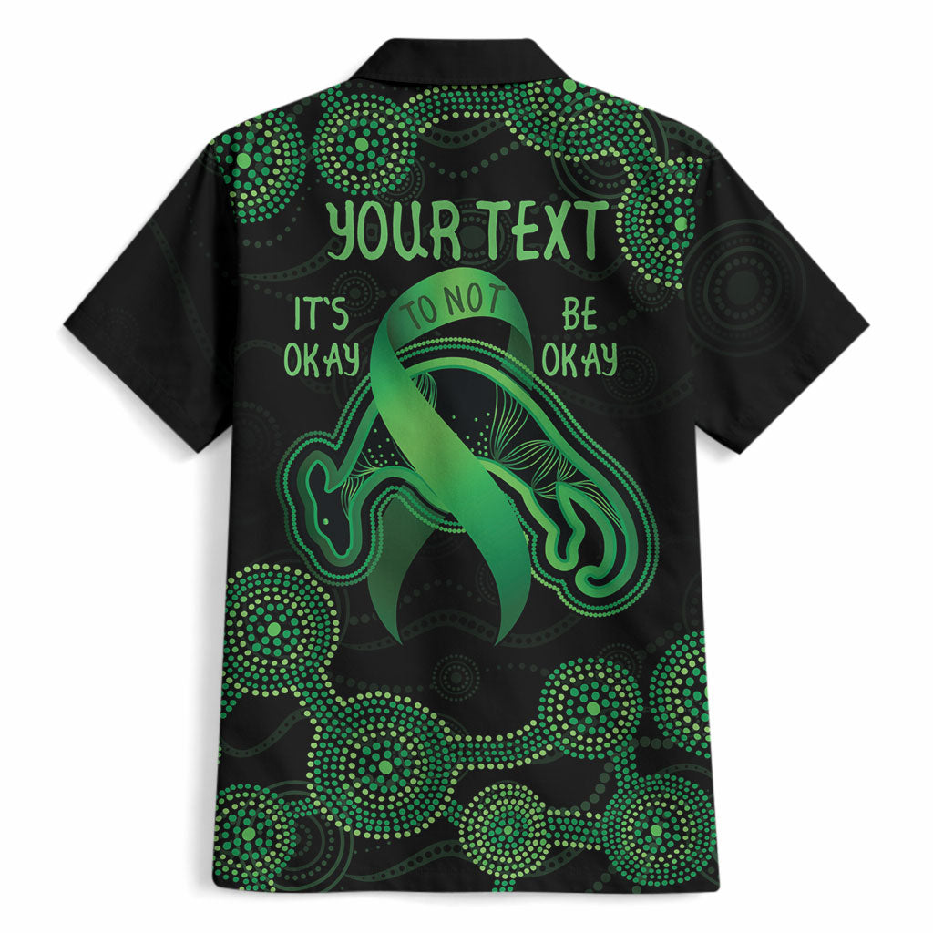 Green Kangaroo Ribbon Aboriginal Personalised Hawaiian Shirt Depression Support Hope And Healing
