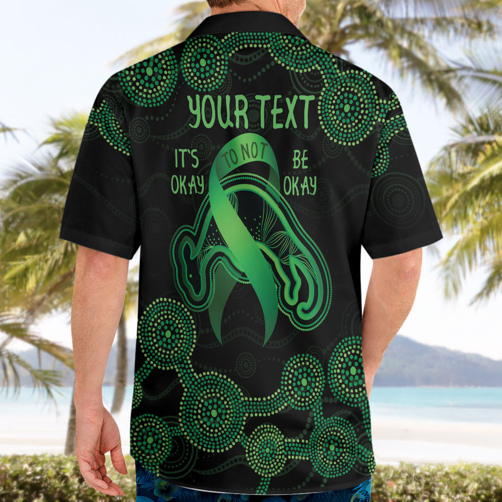 Green Kangaroo Ribbon Aboriginal Personalised Hawaiian Shirt Depression Support Hope And Healing