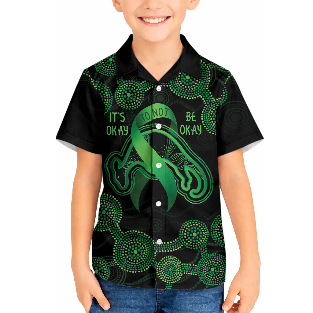 Green Kangaroo Ribbon Aboriginal Personalised Hawaiian Shirt Depression Support Hope And Healing