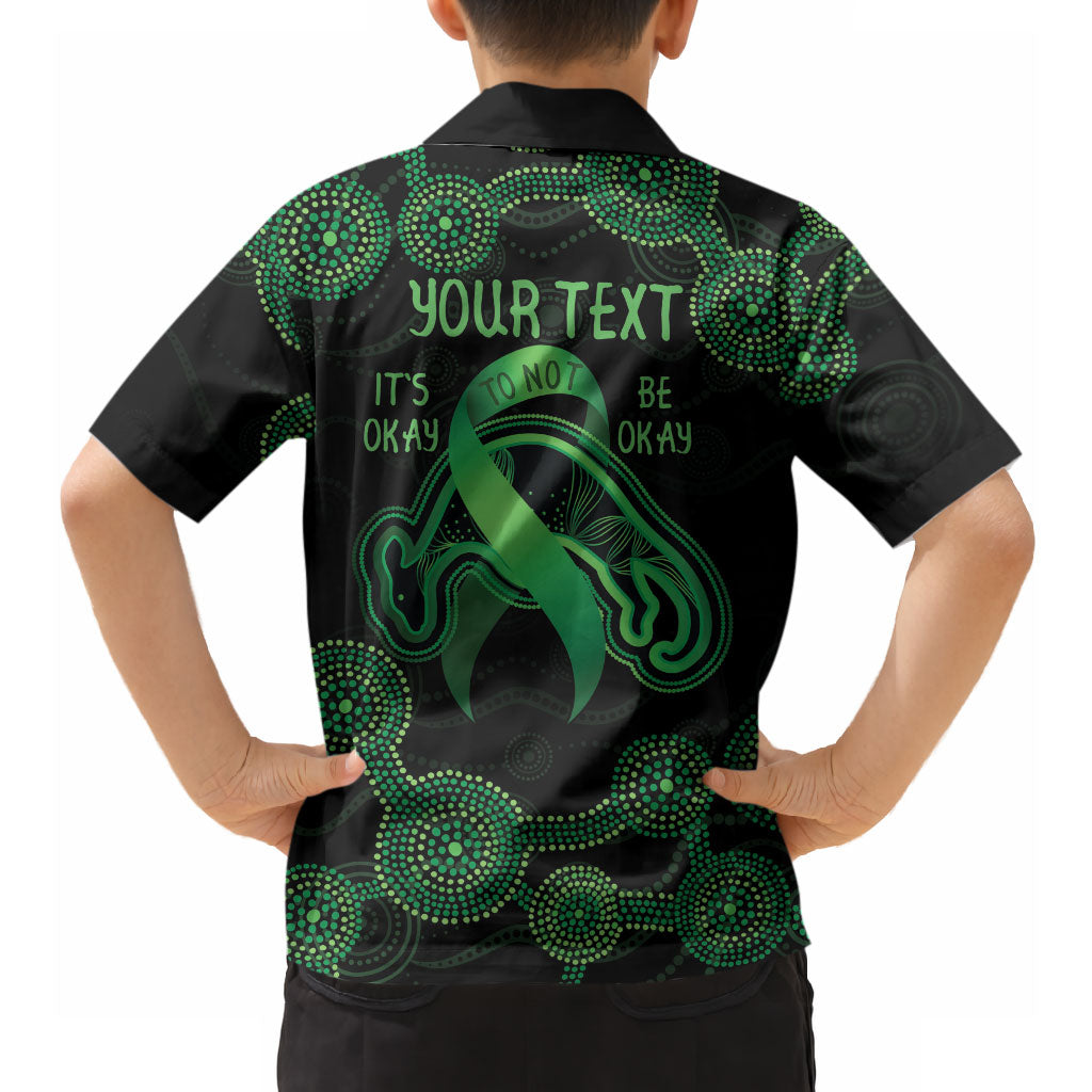 Green Kangaroo Ribbon Aboriginal Personalised Hawaiian Shirt Depression Support Hope And Healing