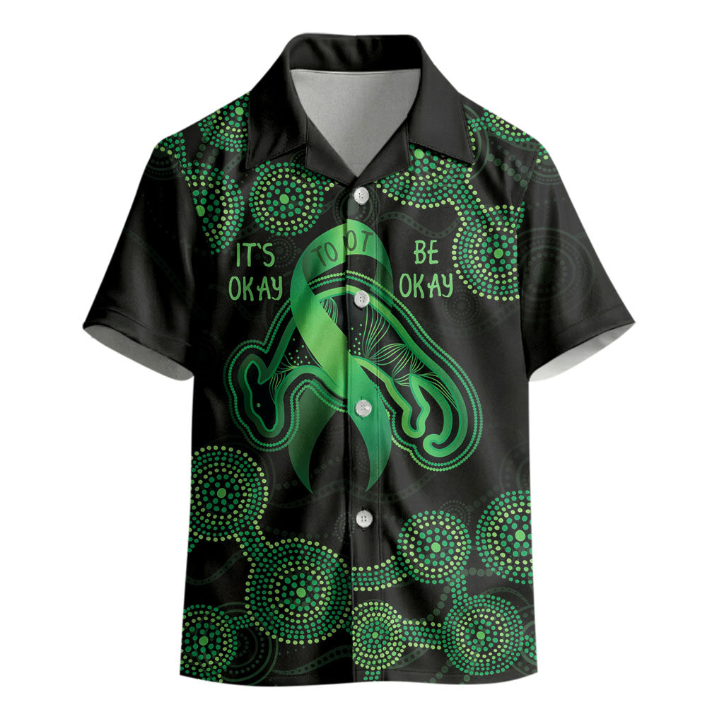 Green Kangaroo Ribbon Aboriginal Personalised Kid Hawaiian Shirt Depression Support Hope And Healing
