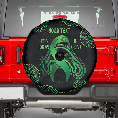 Green Kangaroo Ribbon Aboriginal Personalised Spare Tire Cover Depression Support Hope And Healing