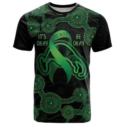 Green Kangaroo Ribbon Aboriginal Personalised T Shirt Depression Support Hope And Healing