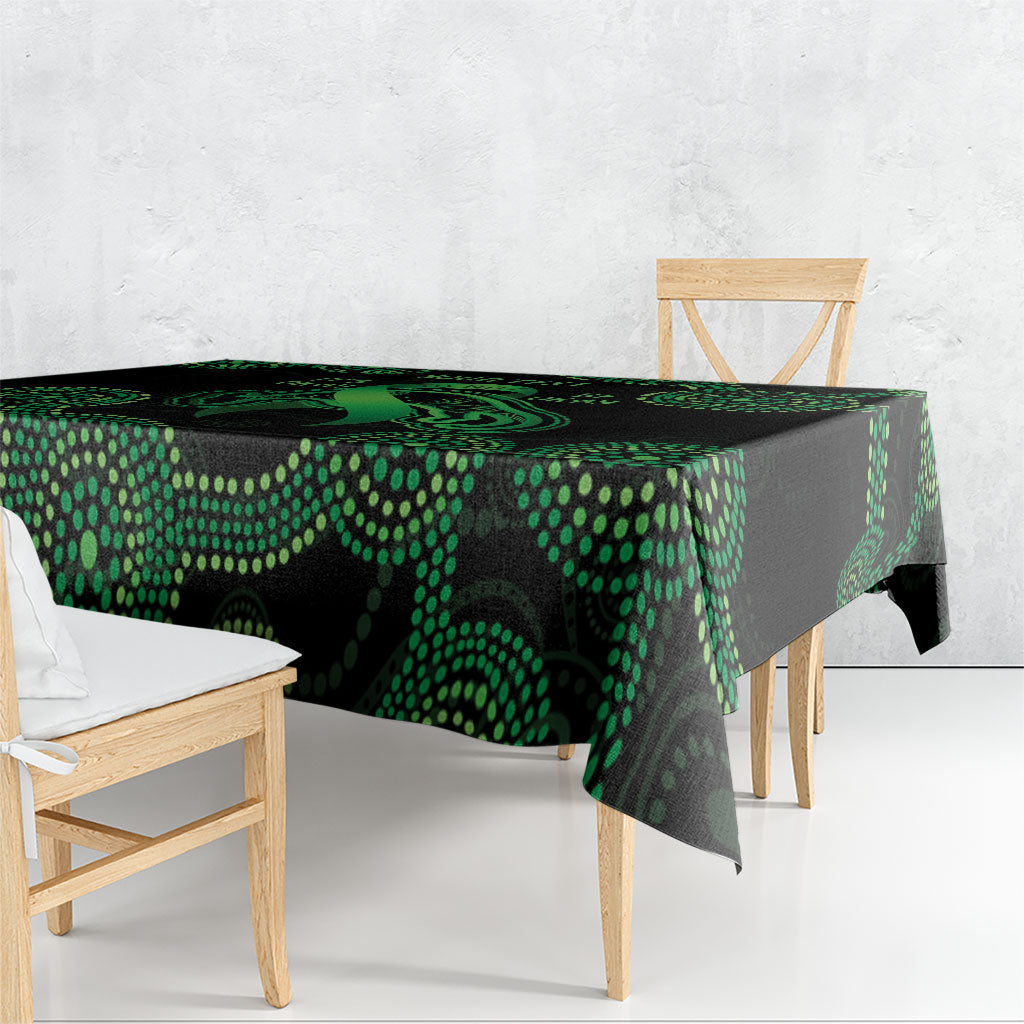 Green Kangaroo Ribbon Aboriginal Personalised Tablecloth Depression Support Hope And Healing