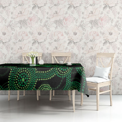 Green Kangaroo Ribbon Aboriginal Personalised Tablecloth Depression Support Hope And Healing